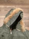 Vintage Woolrich Parka Jacket Men M Green Kodiak Army Military Faux Fur Hood