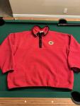 VTG Banff Sweater Men XL Red Fleece Snap Pullover The Shirt Company Lake Louise