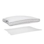 Canadian Down & Feather Co. - Soft Support Microfiber Down Alternative Pillow Queen Size - Machine Washable - 260 TC Shell 100% Cotton - Oeko TEX Certified