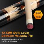 IIQ Pool Stick Cue Pool Cues Canadian Maple Wood Single Billiard Stick with Cool Bag 19 oz 1 Piece