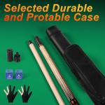 IIQ Pool Stick Cue Pool Cues Canadian Maple Wood Single Billiard Stick with Cool Bag 19 oz 1 Piece