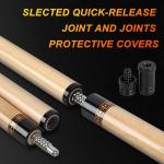 IIQ Pool Stick Cue Pool Cues Canadian Maple Wood Single Billiard Stick with Cool Bag 19 oz 1 Piece