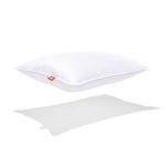 Canadian Down & Feather Co. – Soft 625 Fill Power White Down Sleeping Pillow Standard Size - 500 Thread Count Shell 100% Cotton - Made in Canada