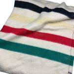 Vintage Hudson’s Bay Company 1930s four point wool blanket 64x78