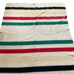 Vintage Hudson’s Bay Company 1930s four point wool blanket 64x78