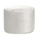 Gouchee Home Eclipse Velvet Large Bean Bag Pouf with Removable Cover Silver