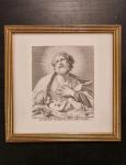 Saint Joseph Ora Pro Nobis, vintage framed Catholic art print