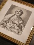 Saint Joseph Ora Pro Nobis, vintage framed Catholic art print
