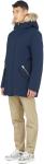 MACKAGE EDWARD-C 2-IN-1 DOWN PARKA, HOODED BIB, NATURAL FUR - SIZE 44 - NAVY