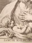 Saint Joseph Ora Pro Nobis, vintage framed Catholic art print