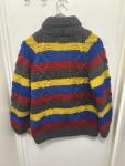 VTG Canadian Sweater Knit Cowichan Cardigan Border  Wool Hand Knit Men's Japan