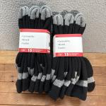 Kodiak Socks Mens 7-12 Black Gray Thermal Boot Socks Wool Blend 6 Pairs NEW