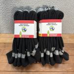 Kodiak Socks Mens 7-12 Black Gray Thermal Boot Socks Wool Blend 6 Pairs NEW