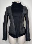 MACKAGE Women's Leather Wool Cashmere Jacket Black SZ S
