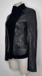 MACKAGE Women's Leather Wool Cashmere Jacket Black SZ S