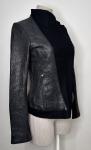MACKAGE Women's Leather Wool Cashmere Jacket Black SZ S