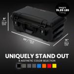 NANUK 935 Hard Case with Padded Divider – Waterproof Equipment Case with Wheels, 22” x 14” x 9” – Dustproof and Impact Resistant, Airline Carry-On Approved – Black