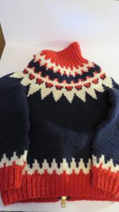 Canadian Sweater Company Wool  Knit Hand Knotted Cowichan Sweater Jacket S