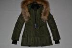 AUTHENTIC MACKAGE WOMEN ADALI ARMY FITTED DOWN COAT FUR HOOD ALL SIZES  NEW