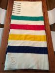 Hudson’s Bay Vintage 6 Point 100% Wool Blanket 92”x95” HBC Queen/King Gold Label