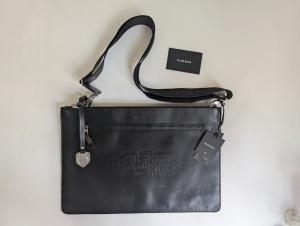 Black Leather RUDSAK Laptop Briefcase Rugged 16.5"x 11" 