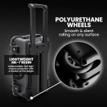 NANUK 935 Hard Case with Padded Divider – Waterproof Equipment Case with Wheels, 22” x 14” x 9” – Dustproof and Impact Resistant, Airline Carry-On Approved – Graphite