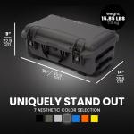 NANUK 935 Hard Case with Padded Divider – Waterproof Equipment Case with Wheels, 22” x 14” x 9” – Dustproof and Impact Resistant, Airline Carry-On Approved – Graphite