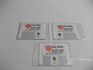 Lot Of 3 1966 NFL All Pro American Oil Win Mustang Football Player Stamps Nobis
