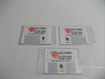Lot Of 3 1966 NFL All Pro American Oil Win Mustang Football Player Stamps Nobis