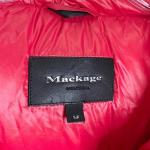 Mackage Mimi Down Puffer Jacket (Sz S) Cropped Packable Hood Red
