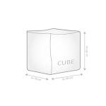 Gouchee Home Cube Brava Pouf Ottoman Foot Rest - Emerald, Modern Square Bean Bag Chair with Water Repellent Fabric - Floor Pouf for Living Room, Bedroom or Patio - Foot Rest for Indoor and Outdoor