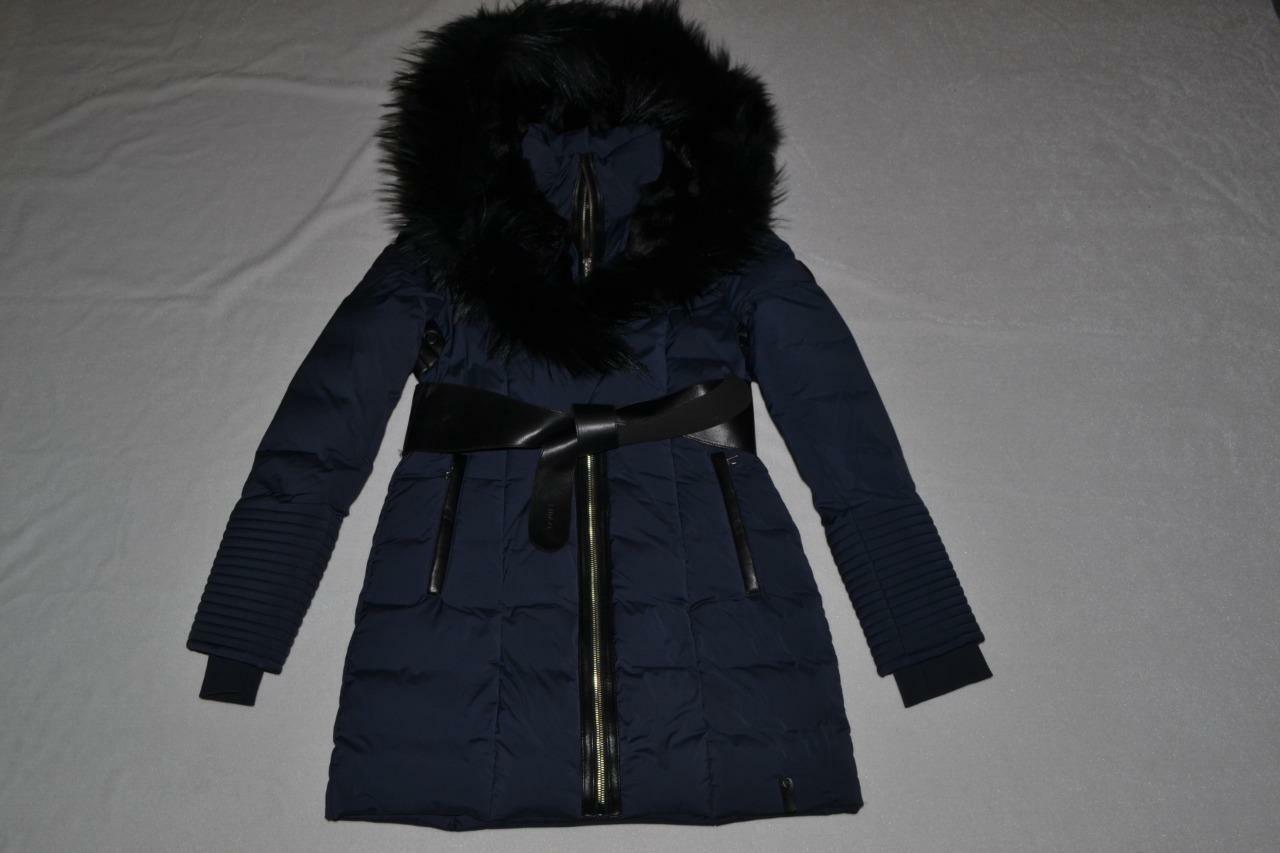 AUTHENTIC RUDSAK WOMENS MODA DOWN PUFFER COAT FUR NIGHT BLUE  ALL SIZES  NEW