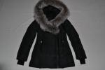 AUTHENTIC MACKAGE WOMEN ADALI BLACK SILVER FITTED DOWN COAT FUR HOOD ALL SIZES