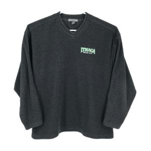 Ithaca Beer Co New York Mens Sweater XL Gray Sweatshirt Fleece Pullover Canada