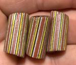 (3) Original Hudson's Bay Company Striped Large Trade Beads Indian Fur Trade