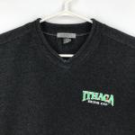 Ithaca Beer Co New York Mens Sweater XL Gray Sweatshirt Fleece Pullover Canada