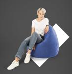 Gouchee Home Breeze Bean Bag Chair Cover Only (Filling Not Included), Microfiber Royal Blue - Living Room Furniture Soft Washable Microfiber Kids Bean Bag Chair Cover, Lazy Sofa Cover, Beanbag Cover