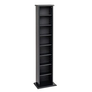 Prepac BMA-0160 Slim Multimedia Storage Tower, Black