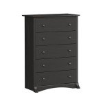 Prepac Sonoma 5 Drawer Chest, Washed Black