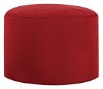 Gouchee Home Dotcom Brava Pouf Ottoman Foot Rest - Red, Modern Round Bean Bag Chair with Water Repellent Fabric - Floor Pouf for Living Room, Bedroom or Patio - Foot Rest for Indoor and Outdoor