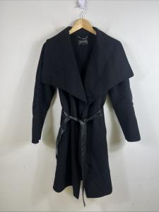 Mackage Women’s Wool Belted Black Top Coat Trench
