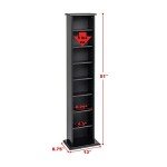 Prepac BMA-0160 Slim Multimedia Storage Tower, Black
