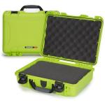 NANUK 910 Hard Case with Customizable Cubed Foam, IP67 Waterproof, Dustproof and Impact Resistant, 14.3” x 11.1” x 4.7”, Rugged Construction for Ultimate Protection, Made in Canada – Lime