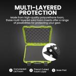 NANUK 910 Hard Case with Customizable Cubed Foam, IP67 Waterproof, Dustproof and Impact Resistant, 14.3” x 11.1” x 4.7”, Rugged Construction for Ultimate Protection, Made in Canada – Lime