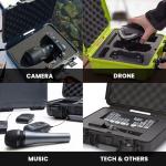 NANUK 910 Hard Case with Customizable Cubed Foam, IP67 Waterproof, Dustproof and Impact Resistant, 14.3” x 11.1” x 4.7”, Rugged Construction for Ultimate Protection, Made in Canada – Lime