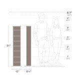 Prepac BMA-0160 Slim Multimedia Storage Tower, Black