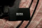 Hugo Boss Men's Nobis6 Slim Fit Plaid Two Button Linen Wool Blazer US 42R IT 52R