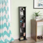 Prepac BMA-0160 Slim Multimedia Storage Tower, Black