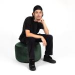 Gouchee Home Belgique Round Velvet Pouf, Foot Stool, Stuffed Ottoman Bean Bag Chair - Forest Green - Plush, Stylish, Lightweight & Comfortable Furniture Accessory for Living Room & Bedroom- 20" x 12"