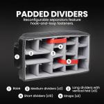 NANUK 935 Hard Case with Padded Divider – Waterproof Equipment Case with Wheels, 22” x 14” x 9” – Dustproof and Impact Resistant, Airline Carry-On Approved – Silver